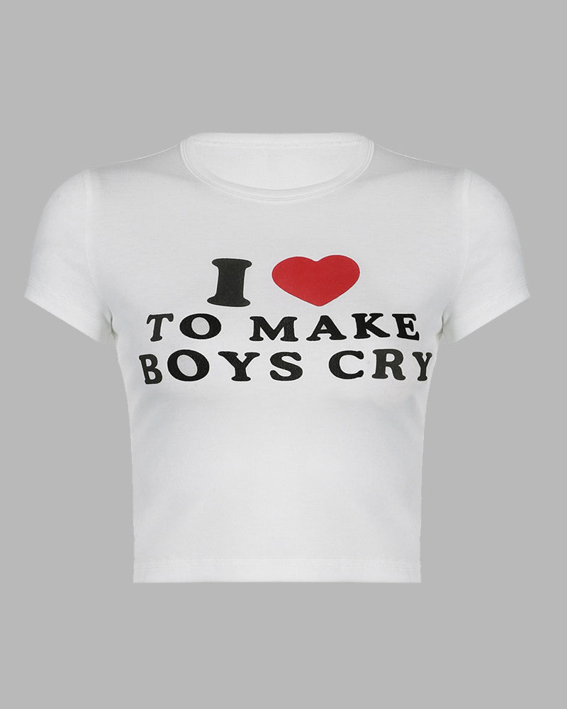 Raglan-Top „Make Boys Cry Baby“