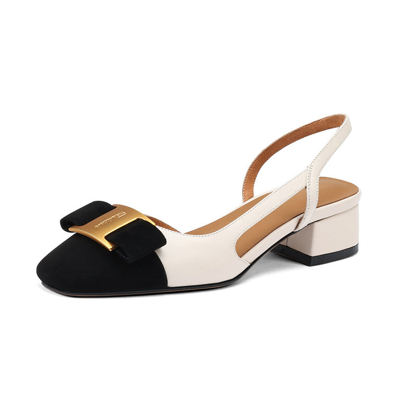 Claira Slingback Low Heels mit Metalldekor