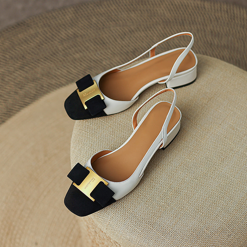 Claira Slingback Low Heels mit Metalldekor