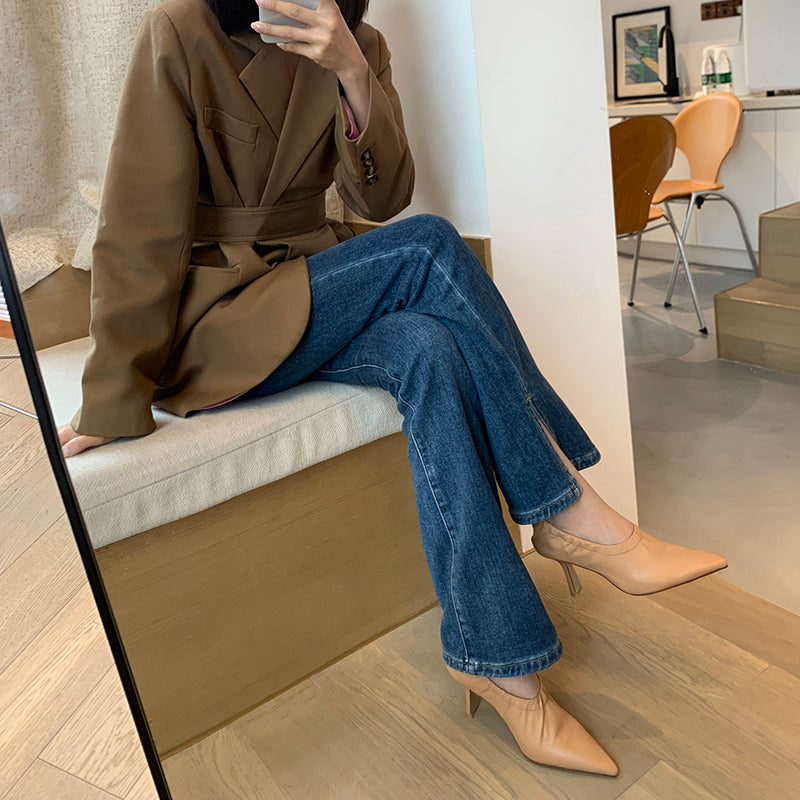Denali – Handgefertigte Slip-On-Pumps mit spitzer Zehenpartie