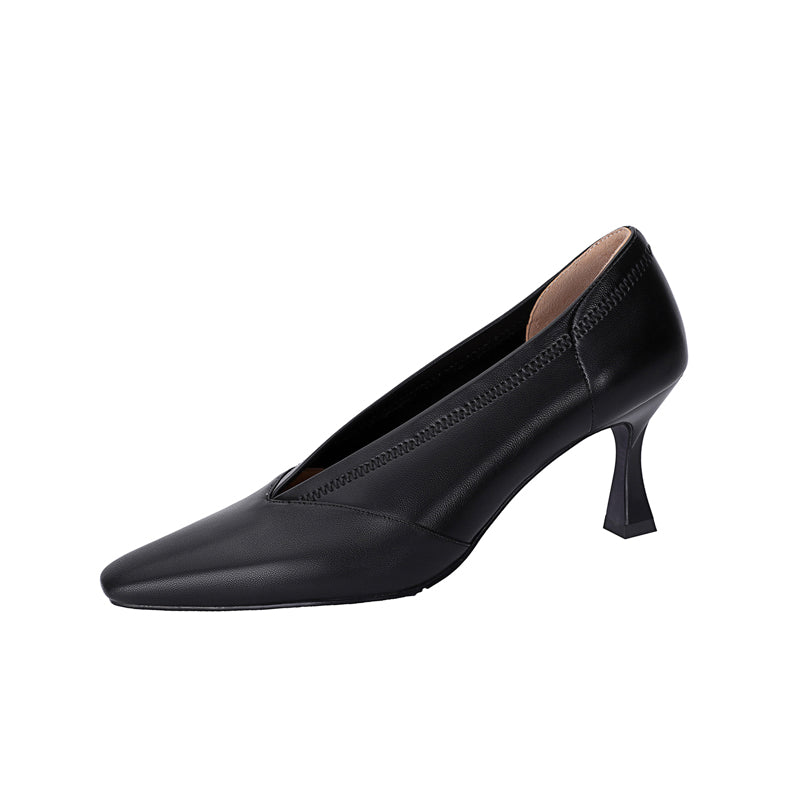 Zapatos de tacón bajo negros Gwen
