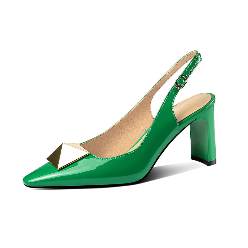 Divinity One Slingback-Pumps mit Nieten