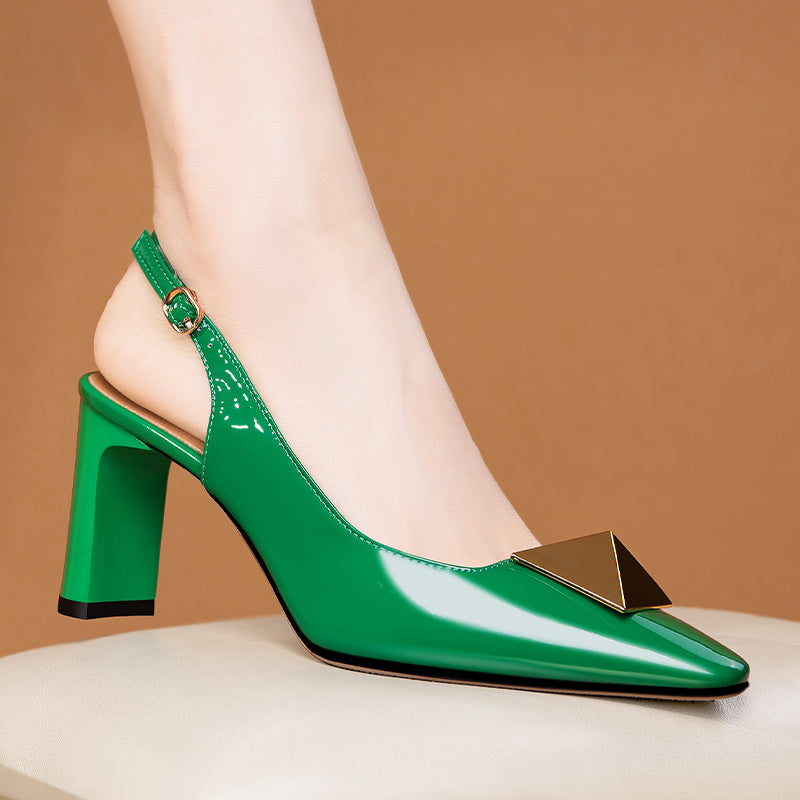Divinity One Slingback-Pumps mit Nieten