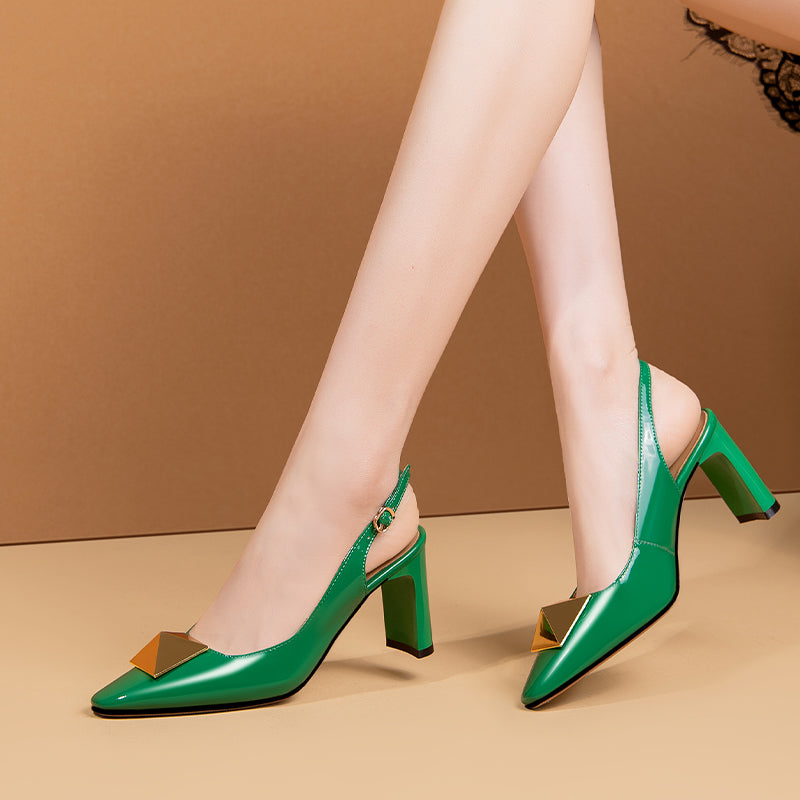 Divinity One Slingback-Pumps mit Nieten