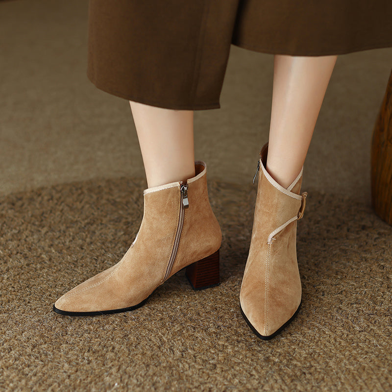Harli Tan Heeled Boots Newgew