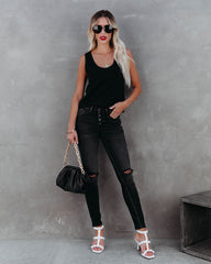 Wylie Baumwoll-Tanktop - Schwarz