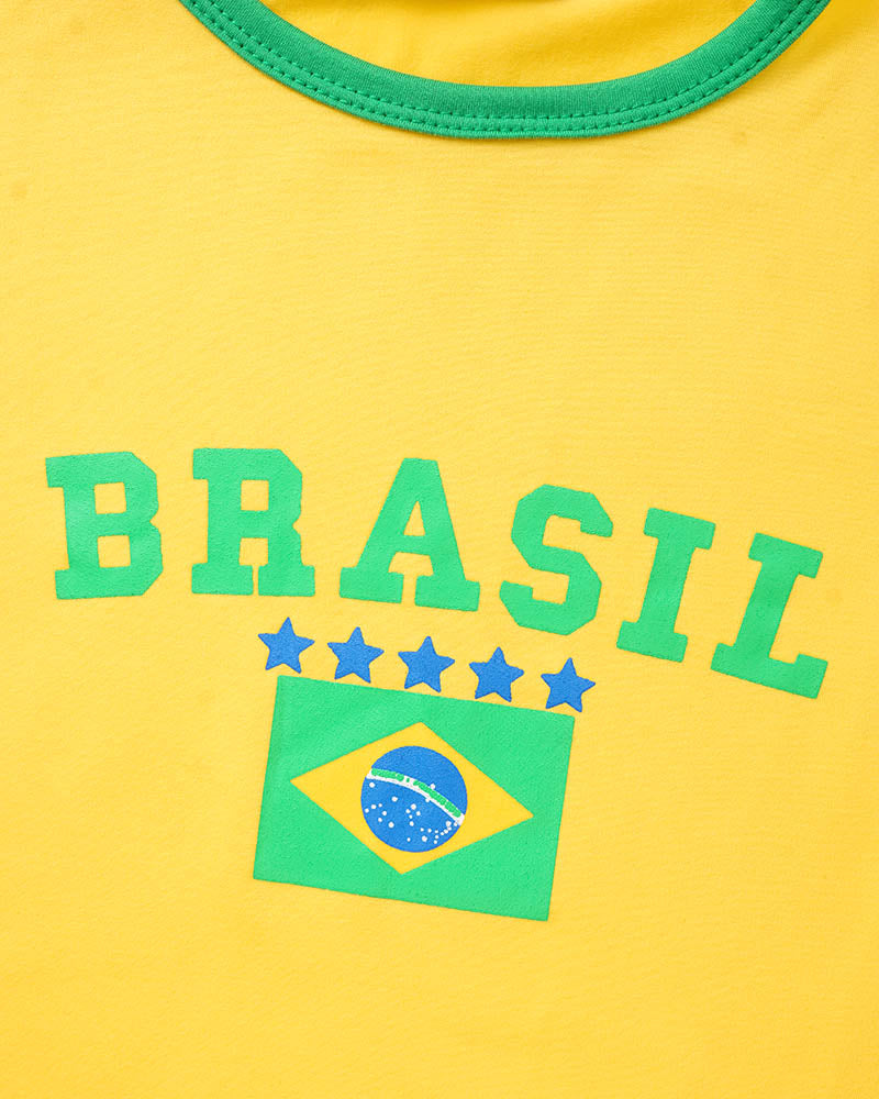 Brasil Kurzes Raglan-Sporttop