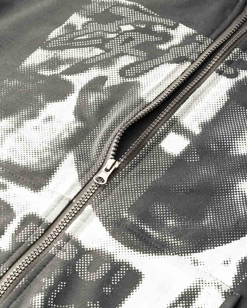 Sudadera con capucha y cremallera con gráfico retro Dilution 