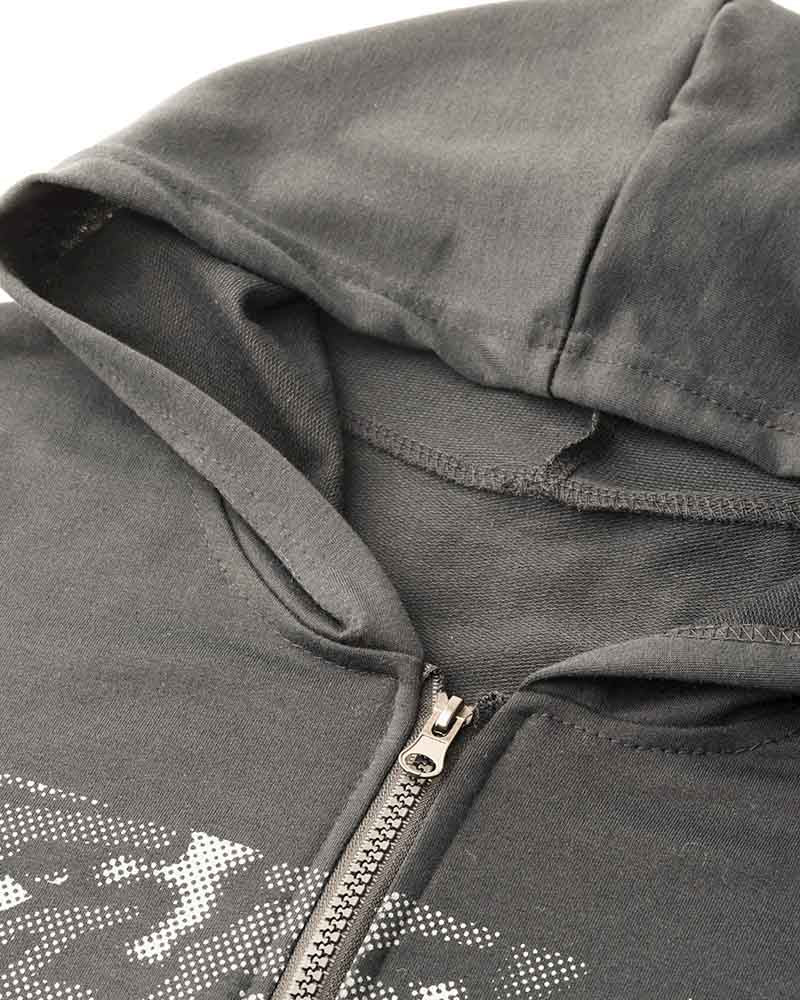 Sudadera con capucha y cremallera con gráfico retro Dilution 